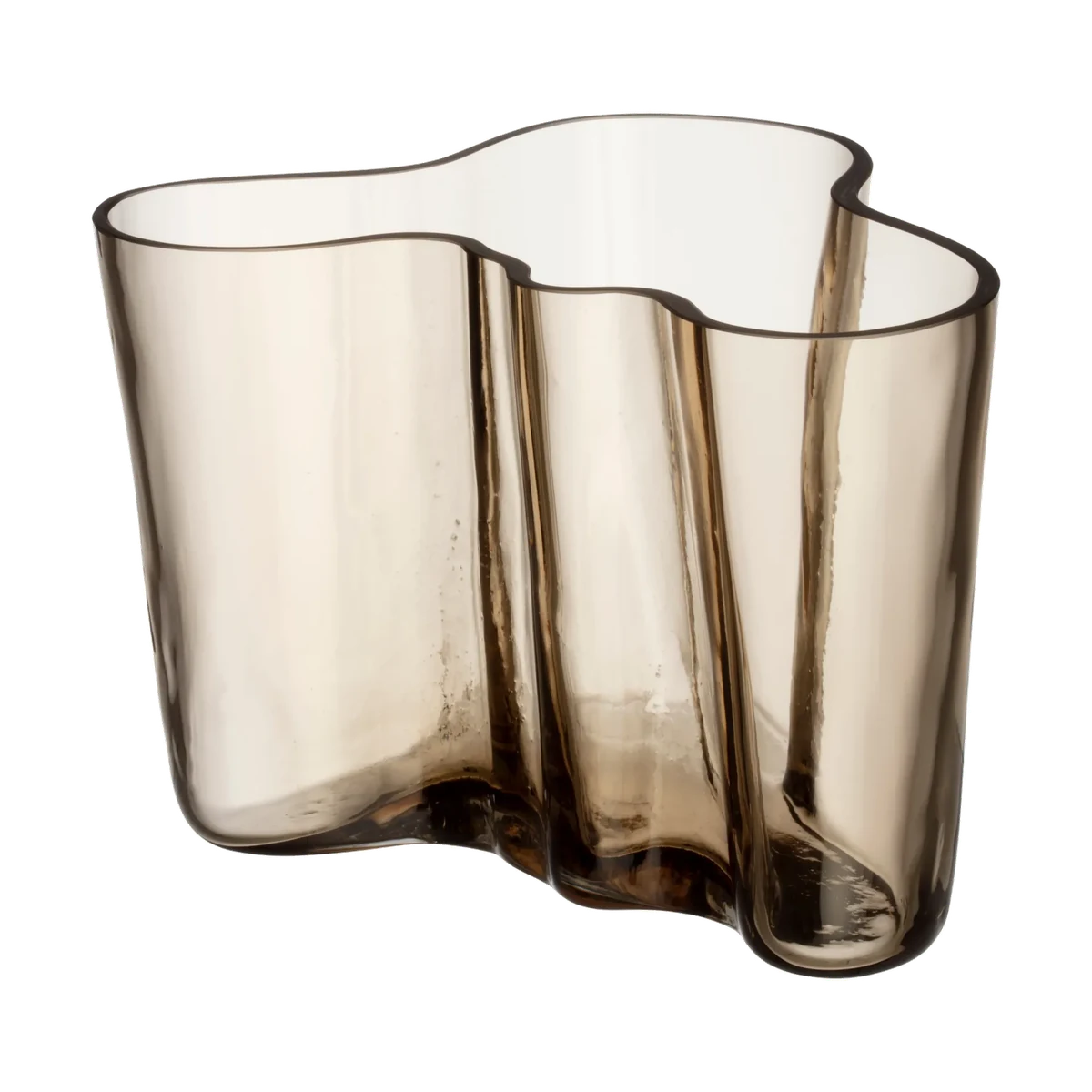 Iittala Alvar Aalto Vase 140 mm in mundgeblasenem Klarglas, Entwurf von 1936