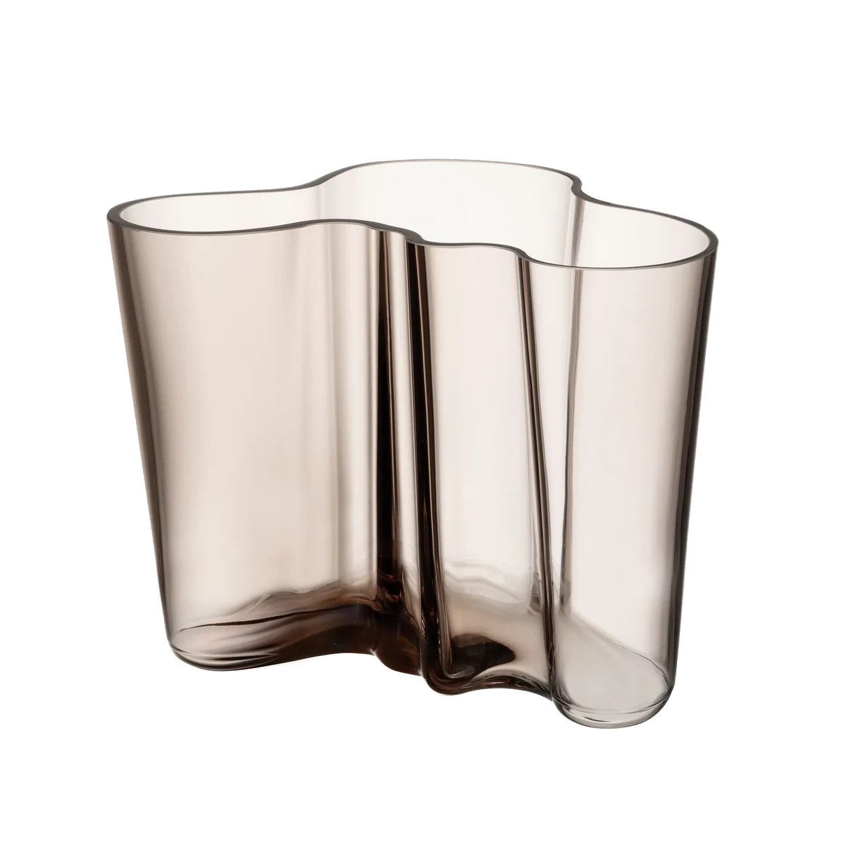 Iittala Alvar Aalto Vase 160 mm in mundgeblasenem Klarglas, Entwurf von 1936