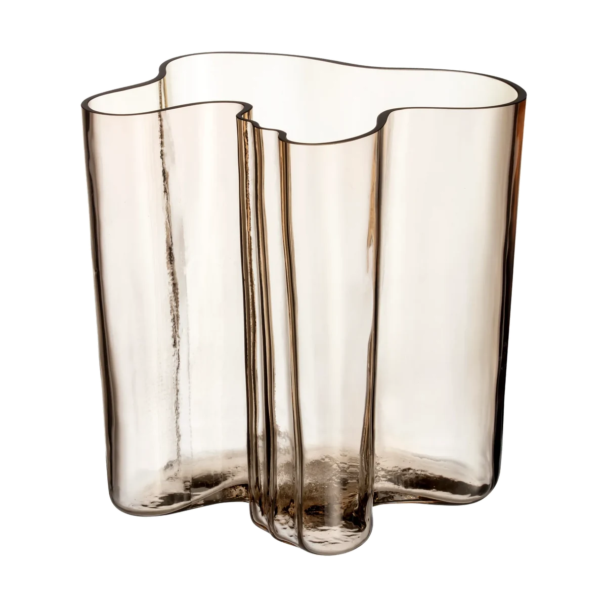 Iittala Alvar Aalto Vase 200 mm in mundgeblasenem Klarglas, Entwurf von 1936