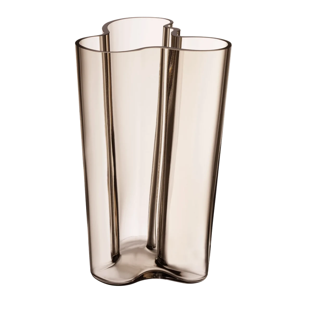 Iittala Alvar Aalto Vase 251 mm in mundgeblasenem Klarglas, Entwurf von 1936