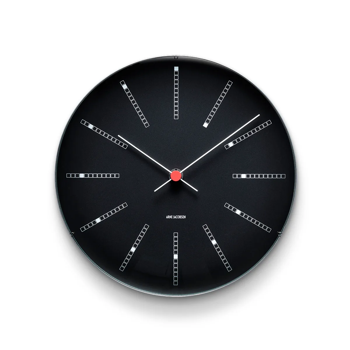 Arne Jacobsen Bankers Wanduhr schwarz 29 cm
