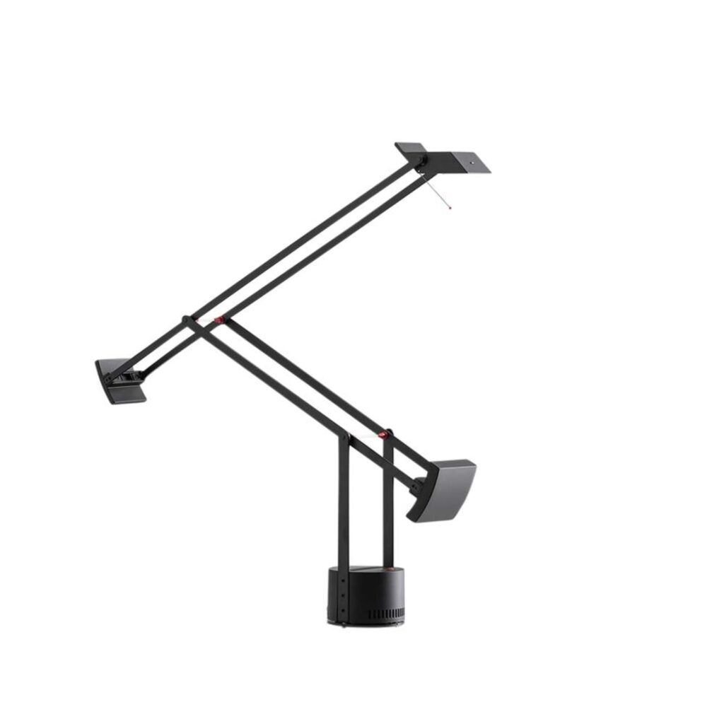 Artemide Tizio in Schwarz, seitliche Ansicht