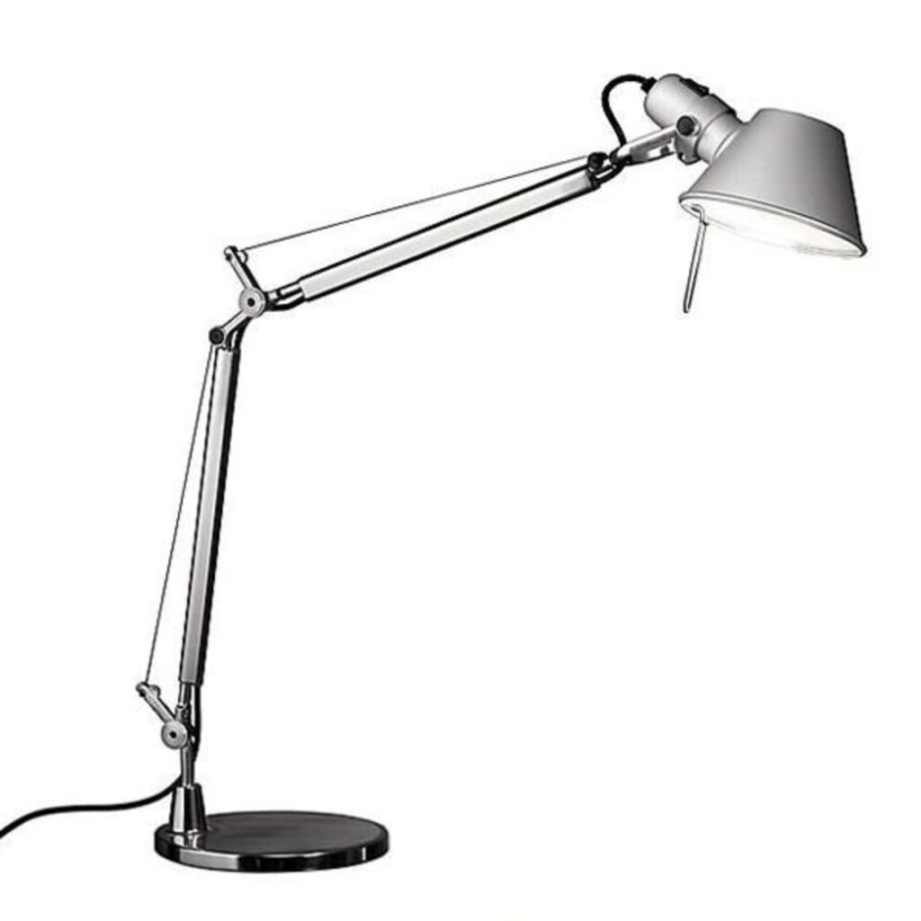 Artemide Tolomeo Mini Tischleuchte in Aluminium, Design Michele De Lucchi und Giancarlo Fassina