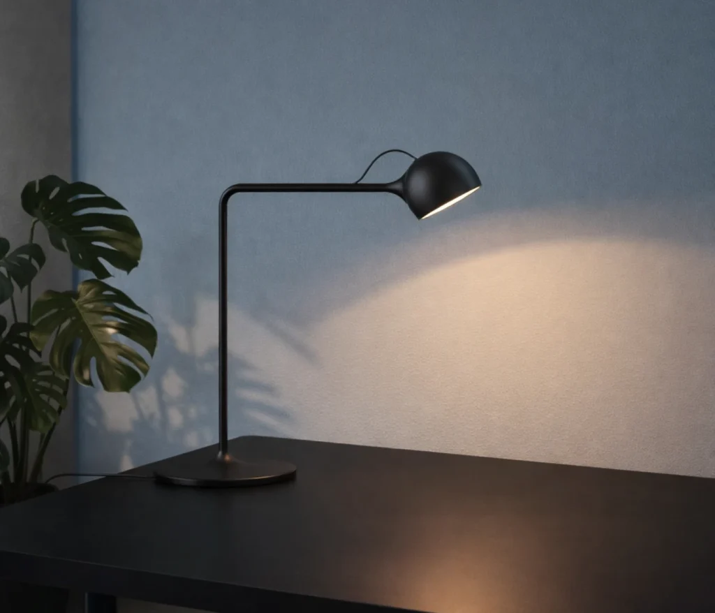 Artemide IXA Tavolo LED Tischleuchte auf modernem Schreibtisch