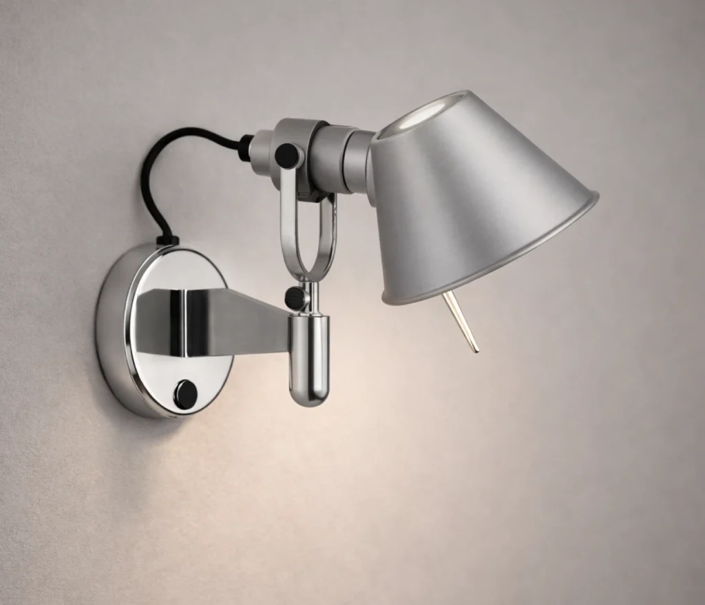 Artemide Tolomeo Wall Design Wandleuchte aus Aluminium mit verstellbarem Lampenkopf