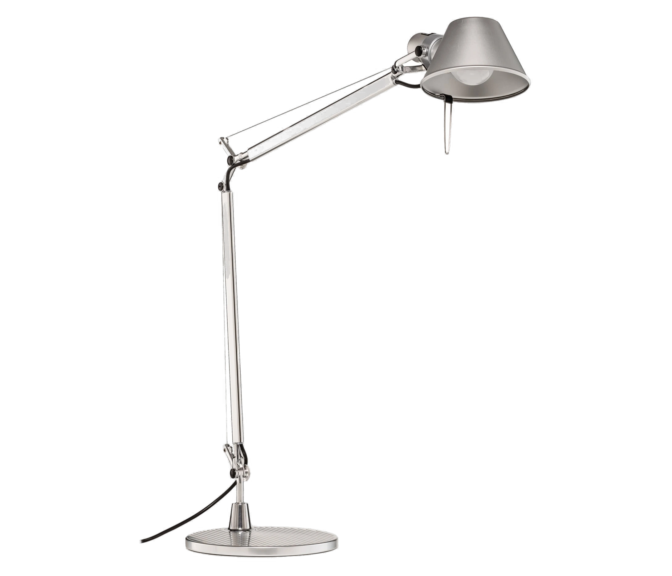 Artemide Tolomeo Tavolo Schreibtischleuchte aus poliertem Aluminium, Design von Michele De Lucchi