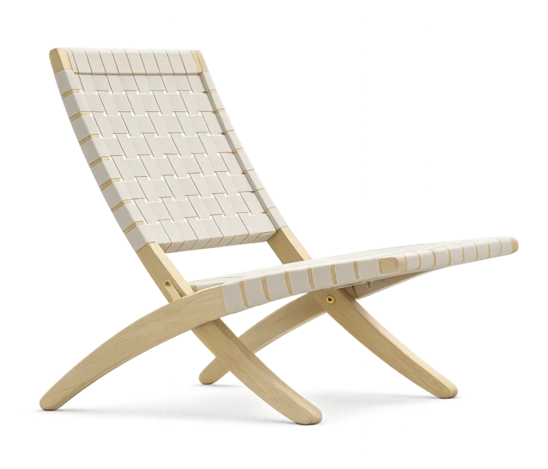 Carl Hansen & Søn MG501 Cuba Chair klappbarer Lounge Chair aus Eiche mit Canvas Bespannung