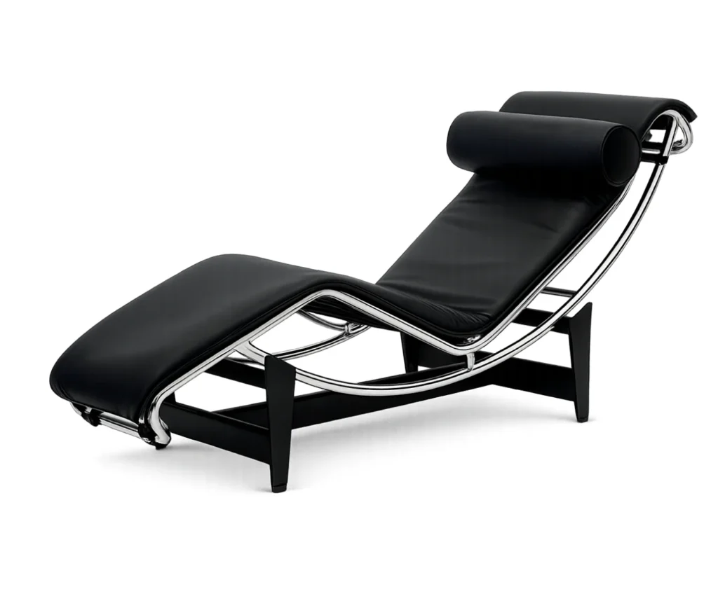 Cassina LC4 Liege Chaise Longue Designklassiker von Le Corbusier aus Leder und Stahlrohr