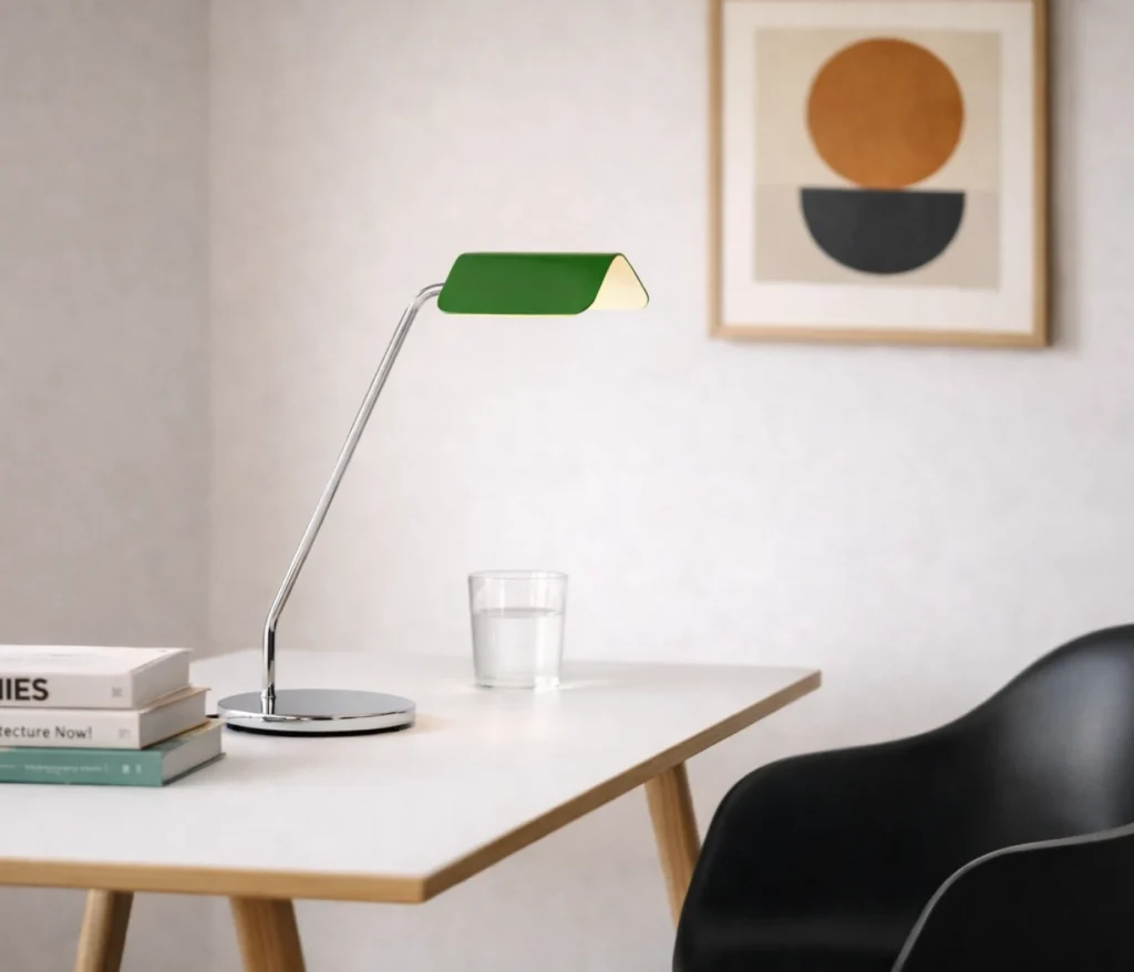HAY Apex Desk Lamp grüne Design Schreibtischleuchte von John Tree auf Schreibtisch