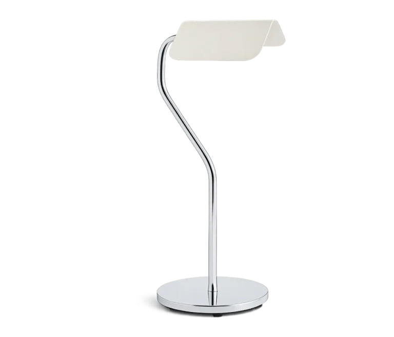 HAY Apex Desk Schreibtischleuchte in Iron Black mit Chromfuß, Design von John Tree
