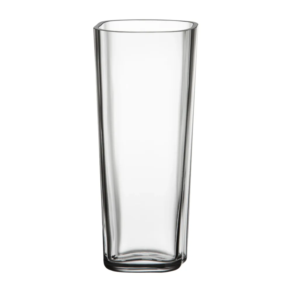 Iittala Alvar Aalto Vase 180 mm in Klarglas, schlanke hohe Form