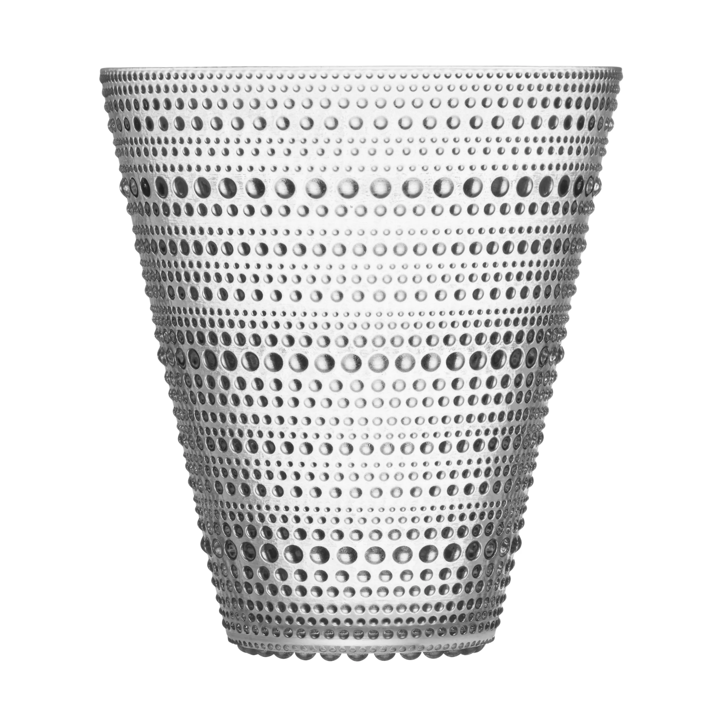 Iittala Kastehelmi Vase klar mit Tautropfenstruktur