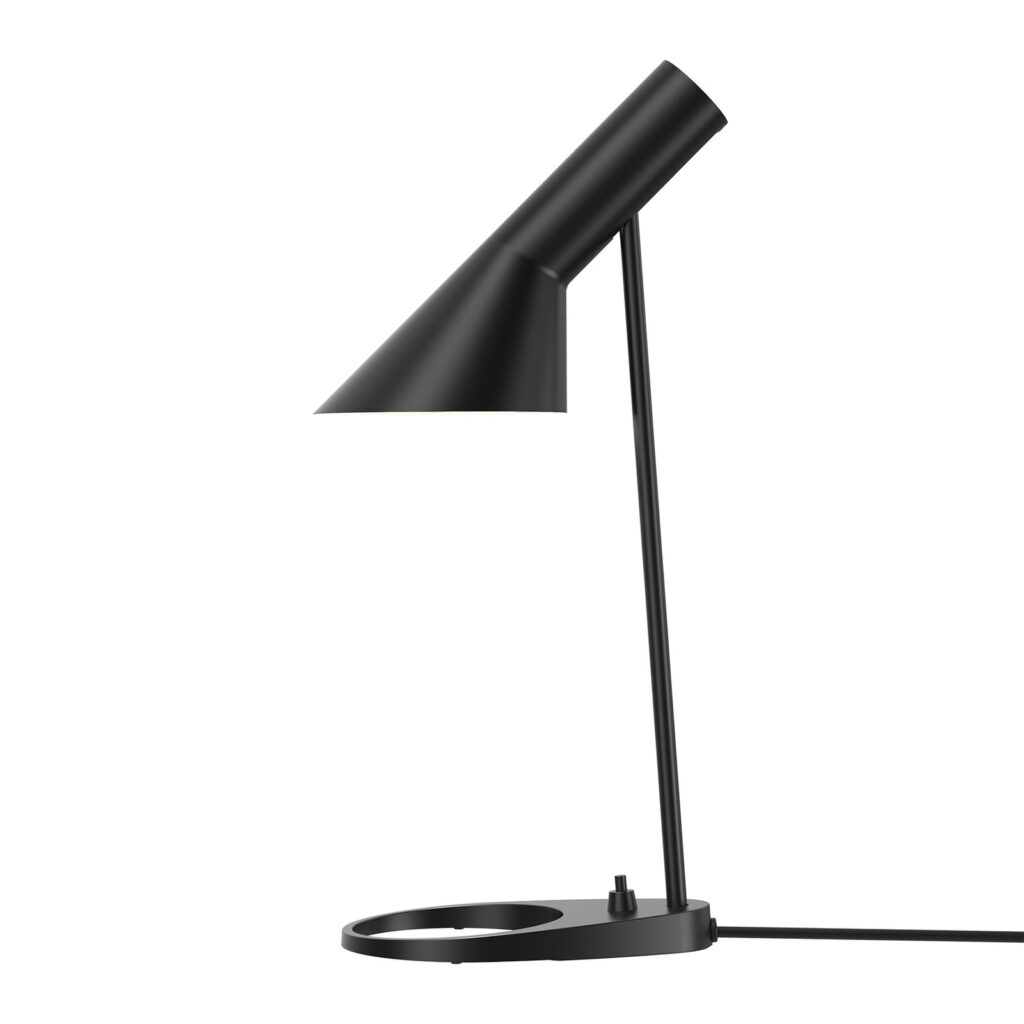 Louis Poulsen AJ Mini Tischleuchte in Schwarz, Design Arne Jacobsen