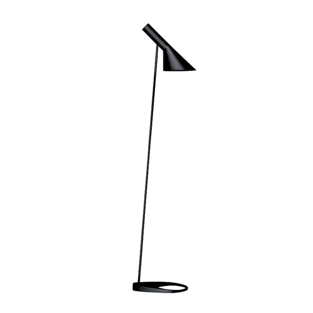 Louis Poulsen AJ Stehleuchte in Schwarz, Design Arne Jacobsen