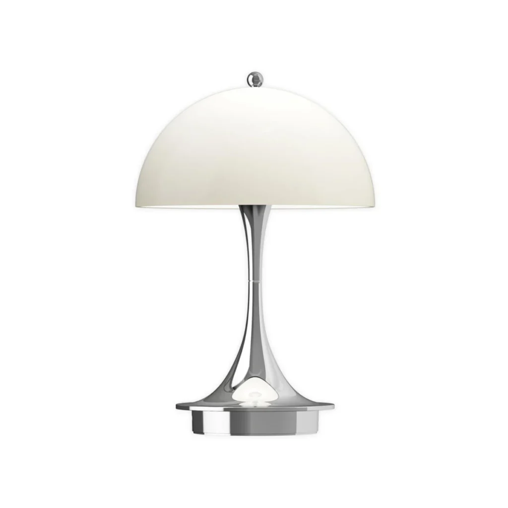 Louis Poulsen Panthella 160 Portable mit Opalschirm und Chromfuß