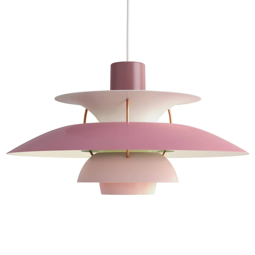 Louis Poulsen PH5 Pendelleuchte in Rosa