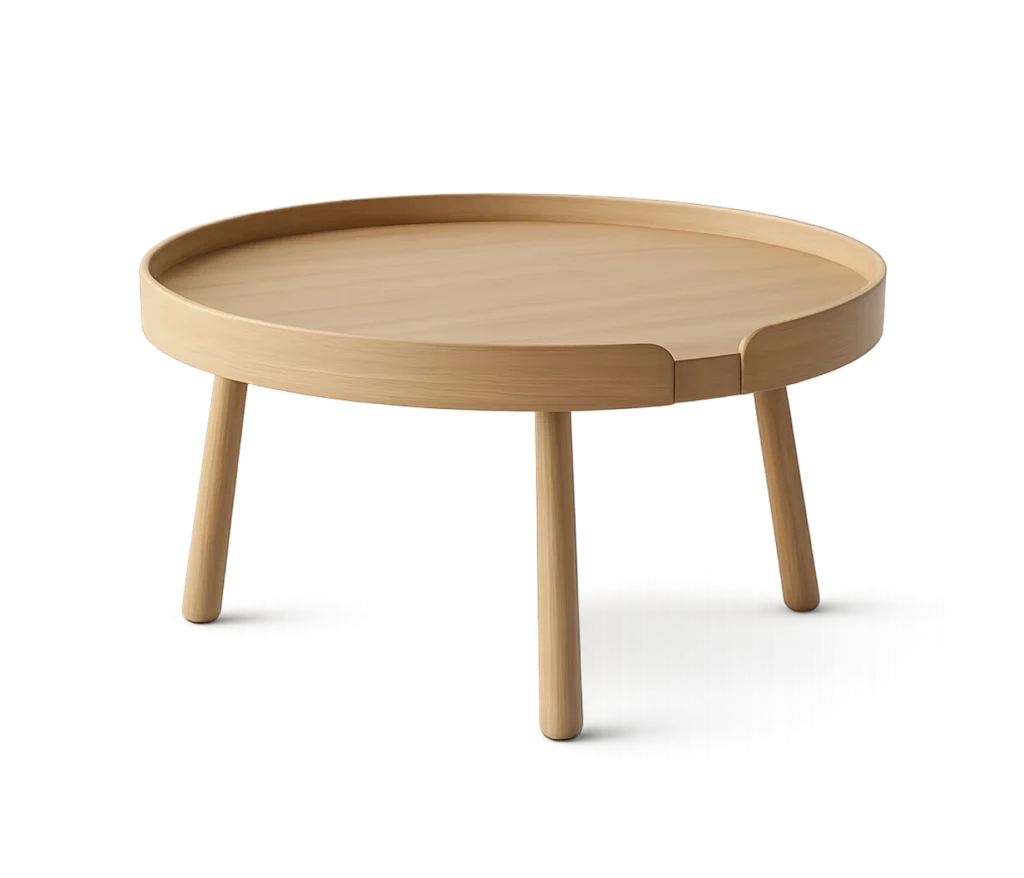 Muuto Around Coffee Table Couchtisch aus Eiche, Design von Thomas Bentzen