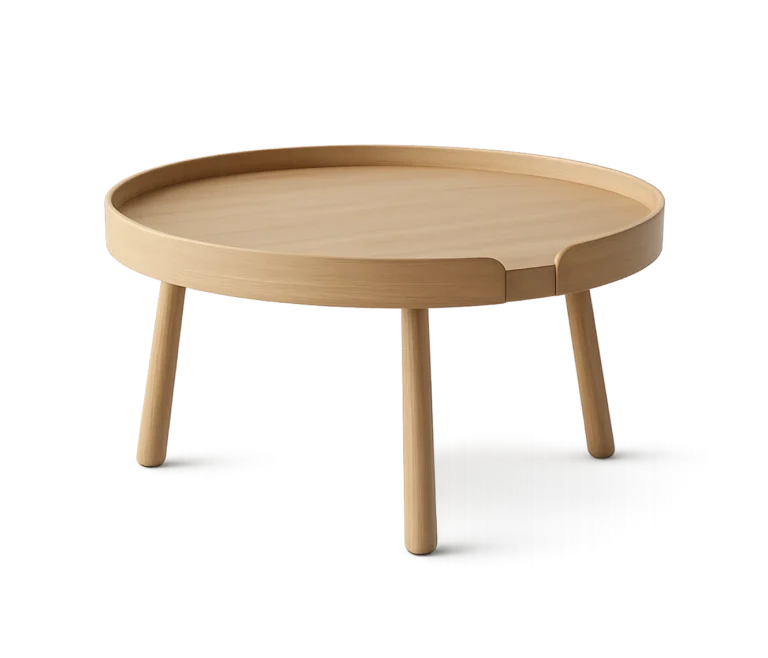 Muuto Around Coffee Table Couchtisch aus Eiche, Design von Thomas Bentzen