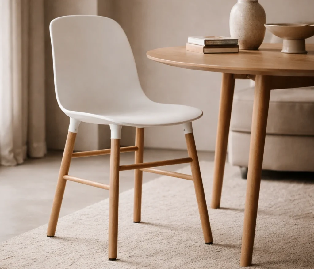 Normann Copenhagen Form Chair Esszimmerstuhl mit Holzbeinen im skandinavischen Design
