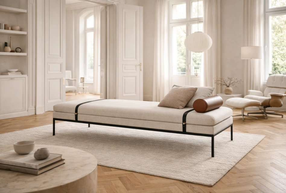 Ferm Living Turn Bed Daybed im skandinavischen Wohnzimmer