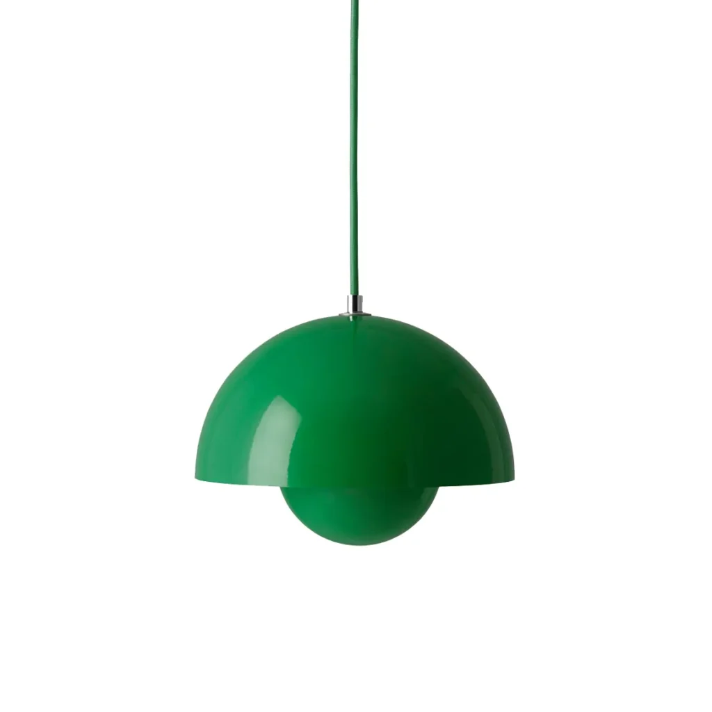 &Tradition Flowerpot VP1 Pendelleuchte in Signal green, Design Verner Panton