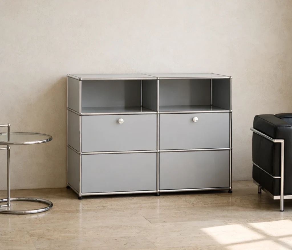 USM Haller Sideboard Designklassiker im minimalistischen Wohnzimmer