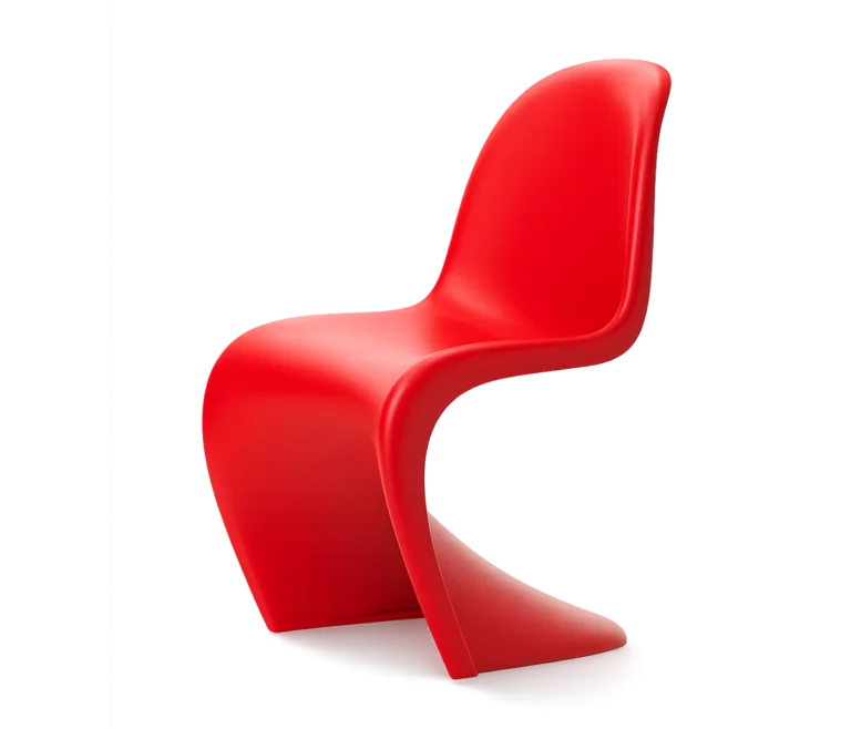 Panton Chair rot von Verner Panton – ikonischer Kunststoff Freischwinger von Vitra