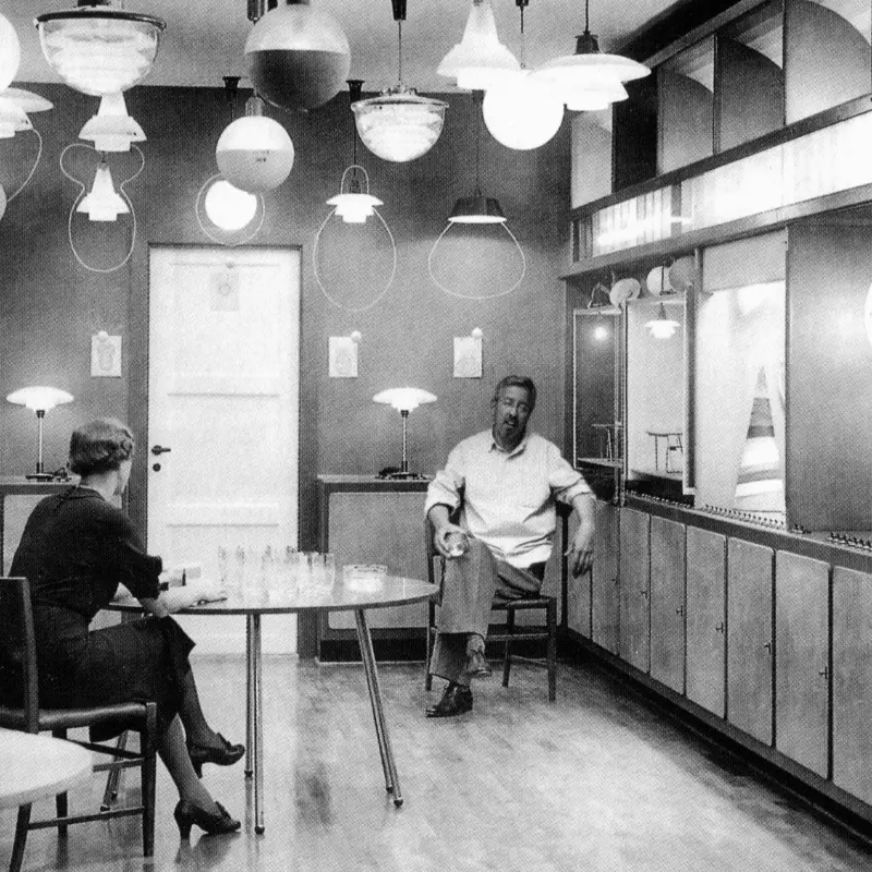 Ausstellungsraum von Poul Henningsen für Louis Poulsen im Jahr 1939